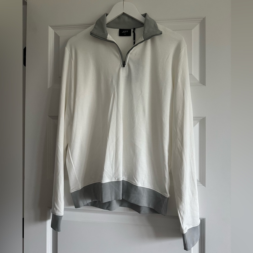 JEFF Long Sleeve Pima Cotton Quarter Zip Shirt